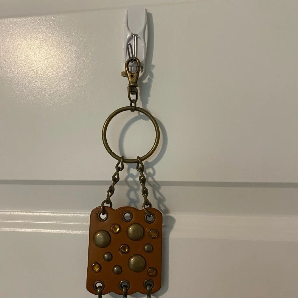 Moving Sale Brown and Brass Studded Slouchy Chain Belt